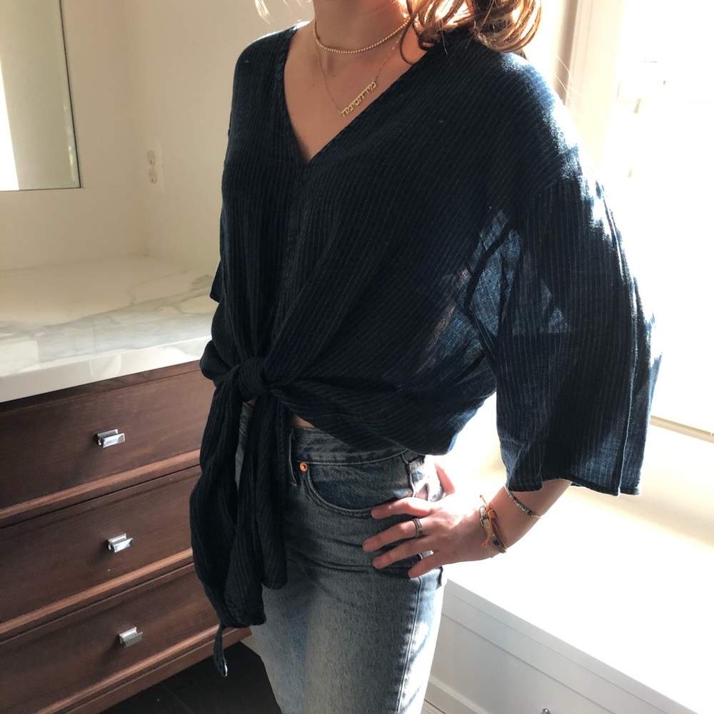 Blue stripped top